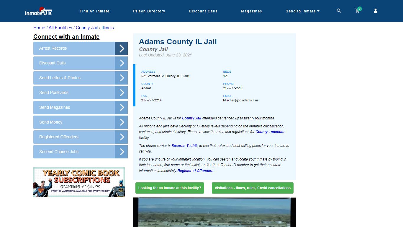 Adams County IL Jail - Inmate Locator - Quincy, IL